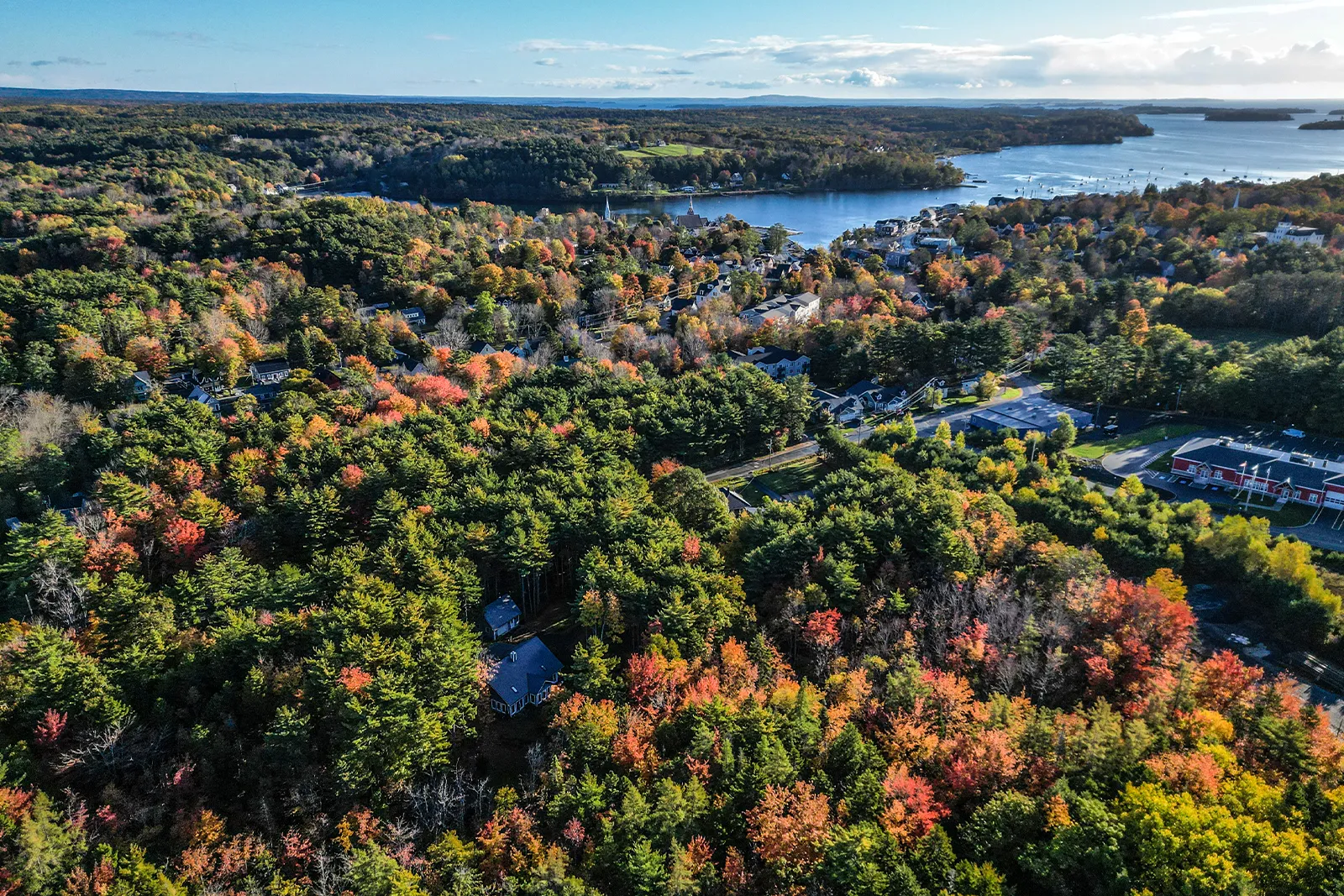The Bay to Bay Trail winding through woodland